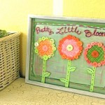 Pretty button flower wall decor