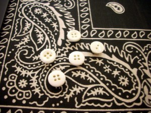 Bandana Memo Board with Button Push Pins
