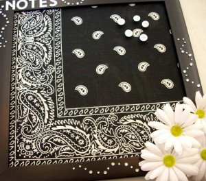 Bandana Memo Board with Button Push Pins