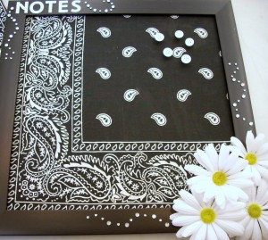 Bandana Memo Board with Button Push Pins