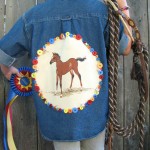 Button embellished cowgirl shirt
