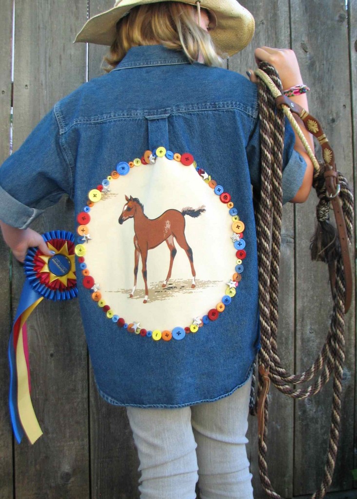 Button embellished cowgirl shirt