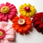 Zinnia Style Button Brooch