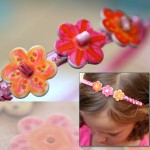 Button and bead embellished headbad by Jen Goode