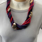 Button Embellished T-shirt Necklace