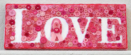 Pink Ribbon button art by Jen Goode