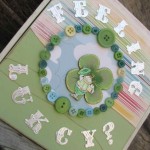 Button embellished St. Patrick's Day Keepsake box