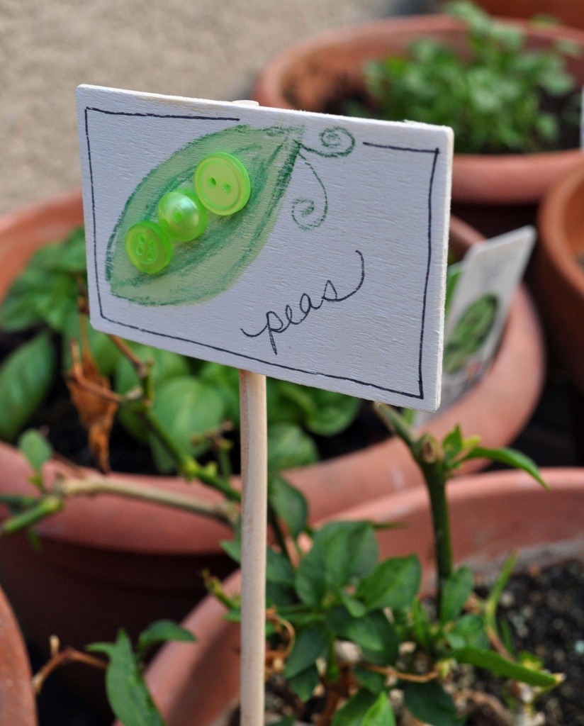 HomemadeGarden Markers, Pea Marker