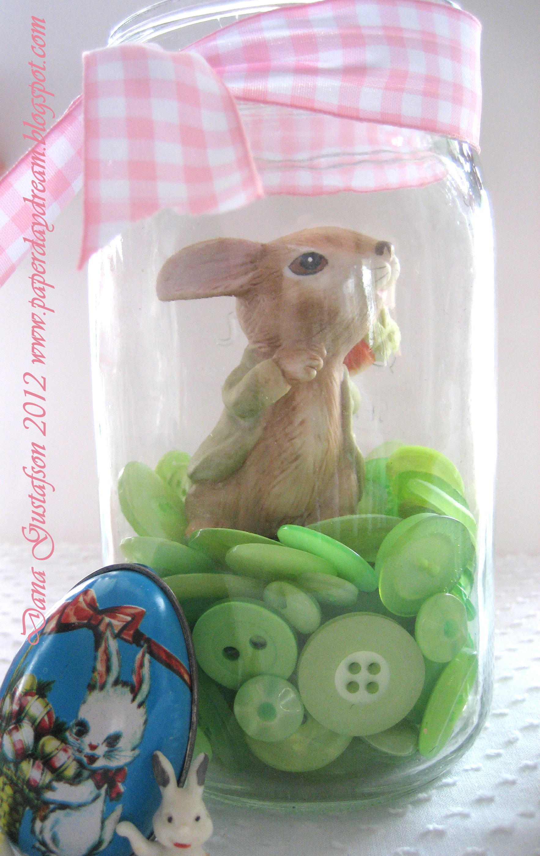 Bunny in a Button Jar