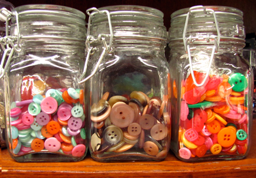 Jars of buttons