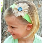 Fifteen Minute Fashion: How to create these adorable Button & Burlap Rosette Hair Bows