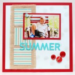 6-25-12 Buttons & Burlap Scrapbook Page - Keri Lee Sereika