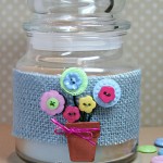 Button and Burlap Hostess Gift