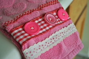Valentine Hand Towel Close-Up