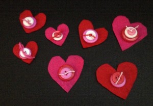 sweet valentine heart buttons