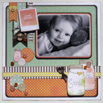 button scrapbook page idea