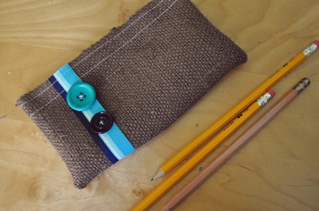 button and burlap Button & Burlap Pencil Case II