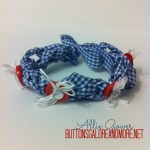 Patriotic Bracelet with Buttons and Ribbon