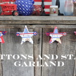 Americana Decorations: Buttons and Stars Garland