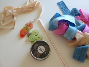 buttons and supplies