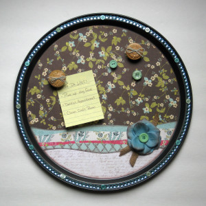 Magnetic Memo Board with Button Magnets by Tracy McLennon for Buttons Galore & More