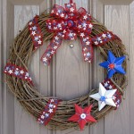 Seasonal Door Wreath – Red White and Blue