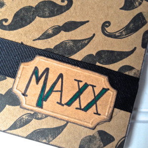 Mustache craft with name plate 