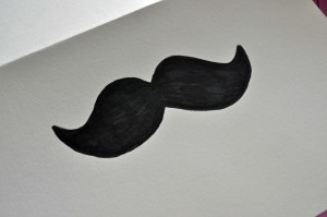 Step One Print out a mustache