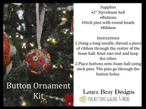 Teacher's Gifts; Button Ornament Kit