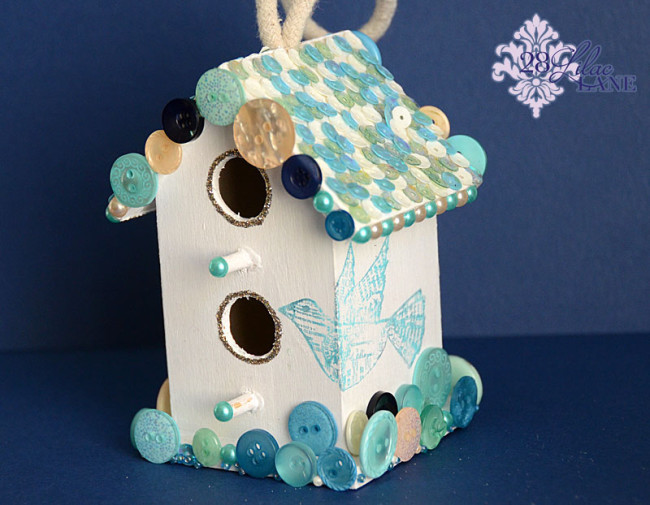 Birdhouse using 28 Lilac Lane by Buttons Galore