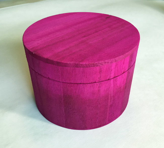 wood trinket box with ombre Ultra Dye