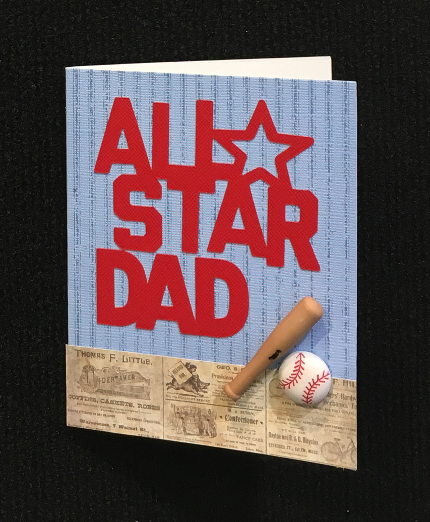 Happy Father's Day Card Baseball Theme