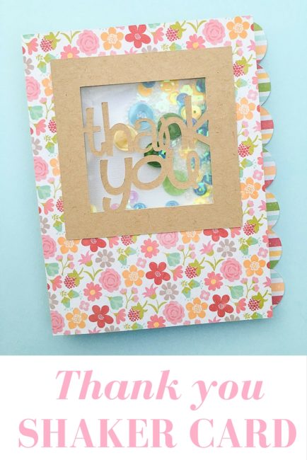 Thank You Shaker Card with 28 Lilac Lane embellishments