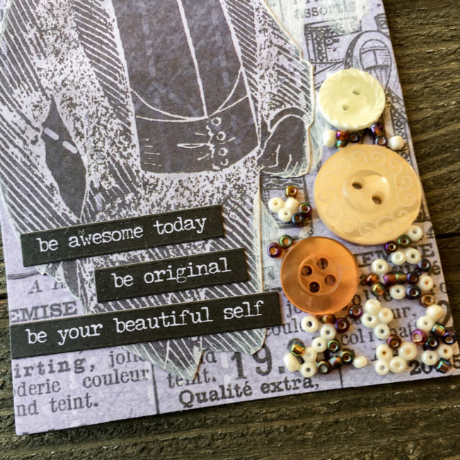 Mixed Media Tag detail