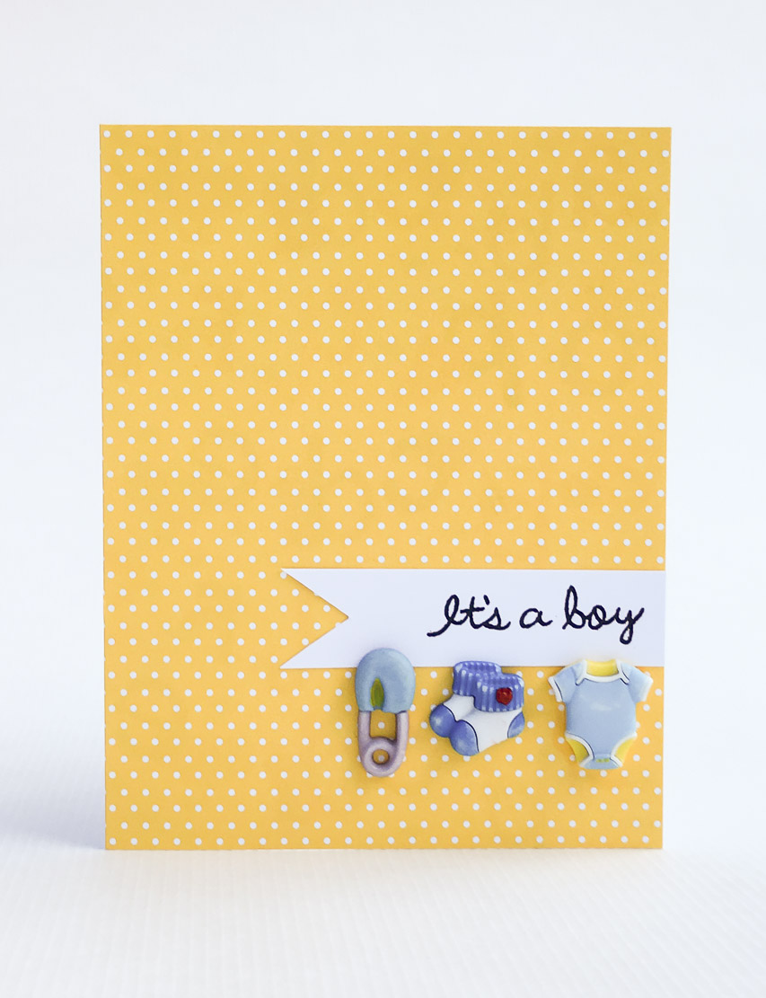 Simple Baby Boy Card