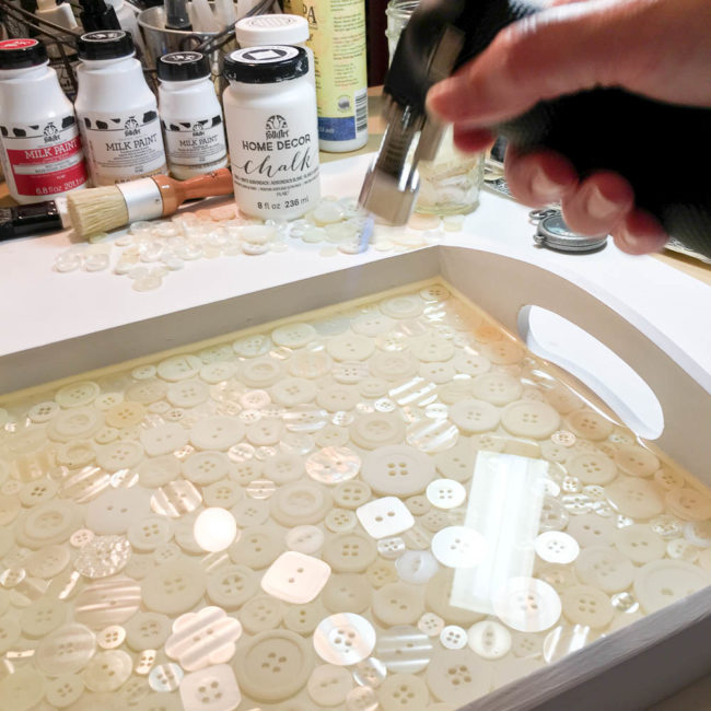 Popping Bubbles in button tray epoxy