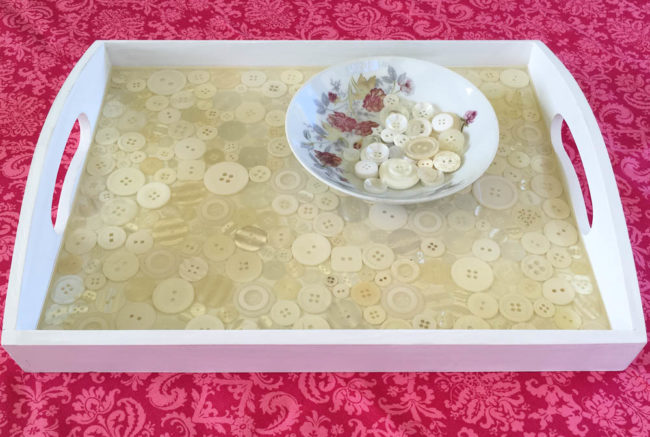 Button Vintage Tray