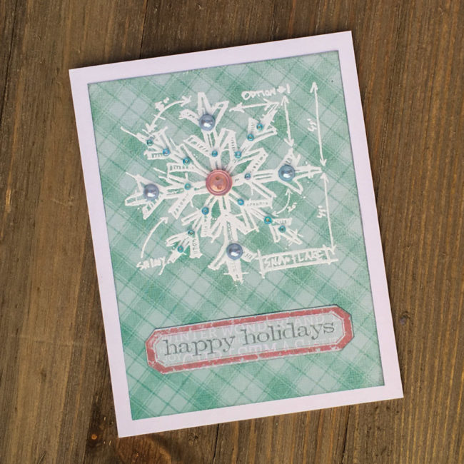 Snowflake Happy Holidays Card