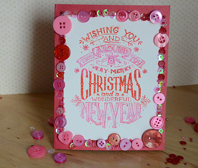 Pink 28 lilac lane Christmas Card