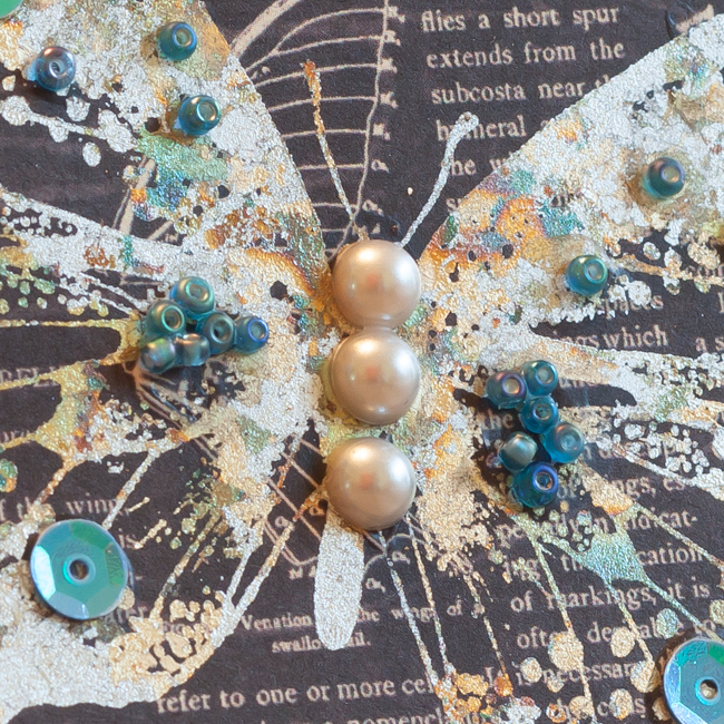 Embellished Butterfly card detail