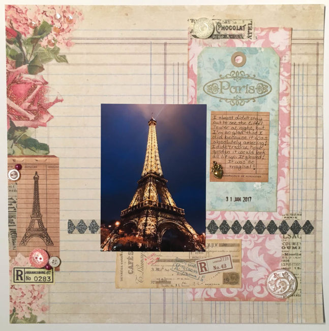 Paris Scrapbook Layout