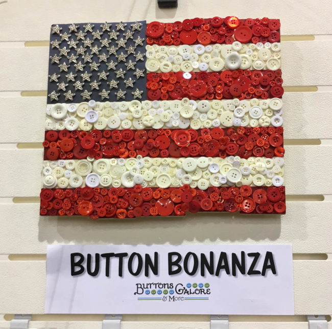 button flag wall art