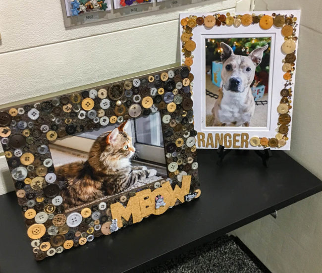 Button Pet Picture Frames