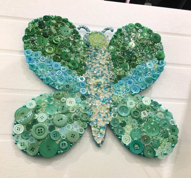 Button Butterfly Wall Art