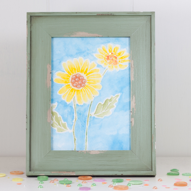 Watercolor Spring Flowers Frame