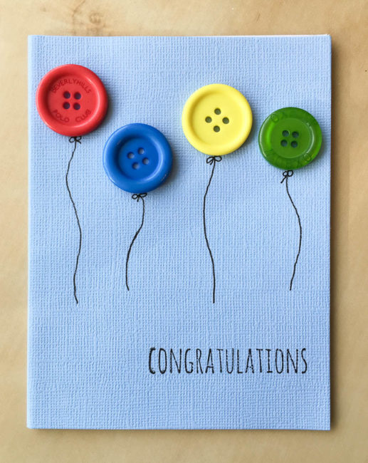 Button Balloon Card