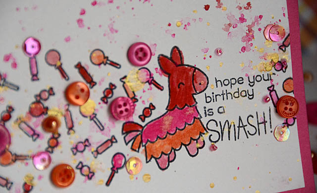 Fiesta birthday card close-up