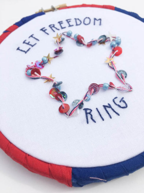 Patriotic Hoop Wall Art