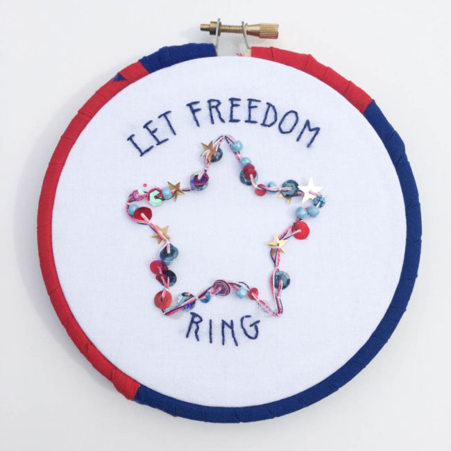 Patriotic Hoop Wall Art