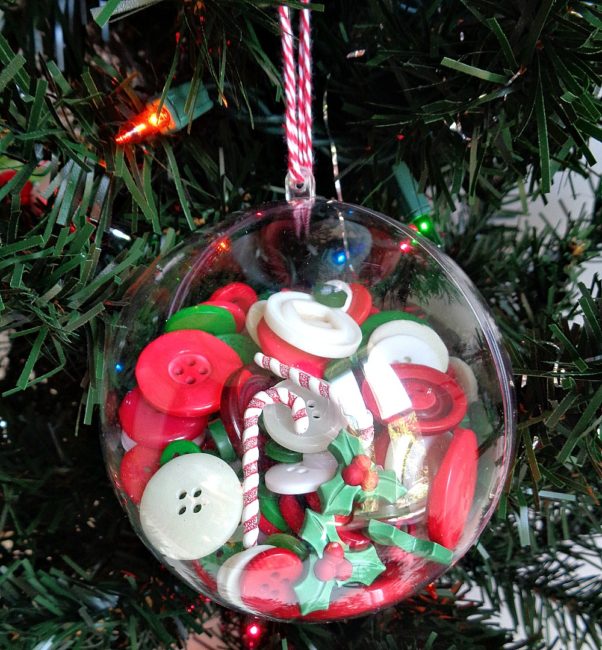 A Christmas tree overloaded with a hodgepodge of sentimental ornaments  accumulated over the years